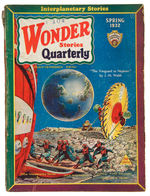 "WONDER STORIES QUARTERLY" LOT OF FOUR PULPS.