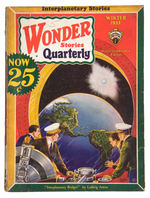 "WONDER STORIES QUARTERLY" LOT OF FOUR PULPS.