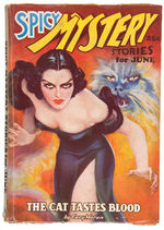 "SPICY MYSTERY STORIES" 1936 PULP WITH CAT WOMAN COVER BY HUGH J.  WARD.