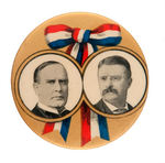 LARGE VERSION OF THE CLASSIC 1900 McKINLEY & ROOSEVELT JUGATE BUTTON.