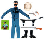 CAPTAIN ACTION THE LONE RANGER BLUE VARIETY UNIFORM AND EQUIPMENT.