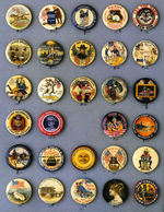 HAKE’S COLLECTIBLE PIN-BACK BUTTONS BOOK 485 OF 498 BUTTONS SHOWN ON THE 16 COLOR PAGES IN THE BOOK.