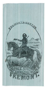 "FREMONT & DAYTON" SILK RIBBON WITH FAMOUS 1856 SLOGANS.