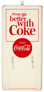 "THINGS GO BETTER WITH COKE" TIN CALENDAR SIGN.