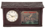 "DAVY CROCKETT" LIGHTED & ANIMATED ELECTRIC CLOCK BY HADDON.