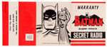 "BATMAN SUPER-MICRO SECRET BAT-RADIO" COMPLETE BOXED SET.