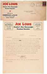 JOE LOUIS PUBLICIST 1936 PERSONAL LETTER/1940 PROMO BOOK/CANDID PHOTO.