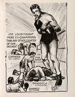 JOE LOUIS PUBLICIST 1936 PERSONAL LETTER/1940 PROMO BOOK/CANDID PHOTO.