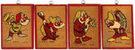 SNOW WHITE AND THE SEVEN DWARFS WOODEN WALL PLAQUE SET.