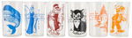 "PINOCCHIO" DAIRY SERIES PREMIUM GLASSES SET WITH PROMOTIONAL MATERIAL.