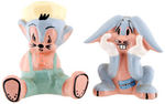 BUGS BUNNY & SNIFFLES THE MOUSE WARNER BROS. SHAW CERAMIC FIGURINE PAIR.