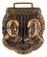 "HARDING AND COOLIDGE 1920" HIGH RELIEF JUGATE BRASS FOB.