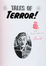“TALES OF TERROR! THE EC COMPANION” HARDCOVER WITH 12 AUTOGRAPHS AND FELDSTEIN SIGNED PRINT.
