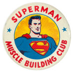 "SUPERMAN MUSCLE BUILDING CLUB" CERTIFICATE & BUTTON.