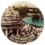 “KENNYWOOD” AMUSEMENT PARK REAL PHOTO PAPERWEIGHT MIRROR.