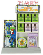 "JIM HENSON'S MUPPET WATCHES AND CLOCKS" TIMEX STORE DISPLAY.