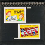 “CRACKERJACK JR. EXECUTIVE BUSINESS CARDS” PREMIUM PROTOTYPE ORIGINAL ART LOT.