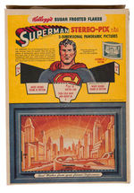 KELLOGG'S "FROSTED FLAKES" CEREAL BOX WITH SUPERMAN STEREO-PIX BACK.