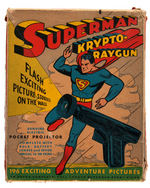"SUPERMAN KRYPTO-RAYGUN" BOXED DAISY SET.
