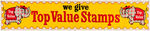 KROGER'S GROCERY STORE "TOP VALUE STAMPS" TOPPIE THE ELEPHANT TIN LITHO SIGN.