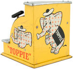 KROGER'S GROCERY STORE TOP VALUE STAMPS "TOPPIE" THE ELEPHANT TOY CASH REGISTER & ZIPPO LIGHTER.