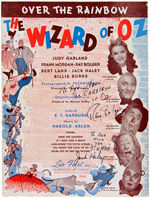 "THE WIZARD OF OZ - OVER THE RAINBOW" SHEET MUSIC SIGNED BY RAY BOLGER & JACK HALEY.