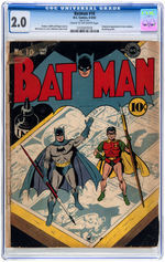 "BATMAN" #10 APRIL-MAY 1942 CGC 2.0 GOOD.