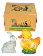 EASTER THREE PIECE CANDY CONTAINER LOT.