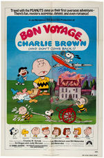 CHARLES SCHULZ SIGNED "BON VOYAGE, CHARLIE BROWN (AND DON'T COME BACK!!)" MOVIE POSTER.