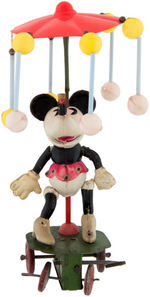 MINNIE MOUSE CAROUSEL CELLULOID WIND-UP.