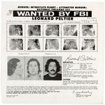 "WANTED BY THE FBI" THREE POSTERS FOR INDIAN ACTIVIST LEONARD PELTIER & BLACK HORSE.