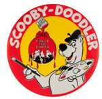 "SCOOBY-DOODLER" PAINT ADVERTISING BUTTON SHOWING SCOOBY-DOO.