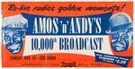 "AMOS 'N' ANDY 10,000TH BROADCAST" SIGN.