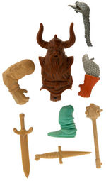 "ADVANCED DUNGEON & DRAGONS" PROTOTYPE LOT WITH ELKHORN DWARF SAMPLE PARTS.