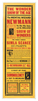 "NEWMANN THE GREAT" LINEN-MOUNTED MAGIC POSTER PAIR.