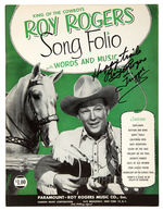 ROY ROGERS SIGNED “KING OF THE COWBOYS ROY ROGERS SONG FOLIO.”