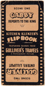 "GULLIVER'S TRAVELS" FLIPBOOK & GLASS SLIDE PAIR.