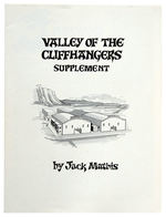 “VALLEY OF THE CLIFFHANGERS” IMPRESSIVE LARGE BOUND REPUBLIC SERIAL BOOK & SUPPLEMENT.