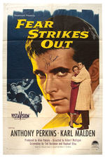 JIMMY PIERSALL SIGNED “FEAR STRIKES OUT” MOVIE POSTER.