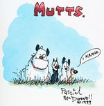 PATRICK MCDONNELL “MUTTS” FOUR MAIN CHARACTERS COLOR SPECIALTY ORIGINAL ART.