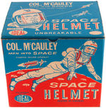 "COL. McCAULEY - MEN INTO SPACE" BOXED SPACE HELMET.