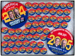 KERRY/EDWARDS & BUSH/CHENEY PAIR OF 2004 STATE SETS INCLUDING THREE 6" BUTTONS.