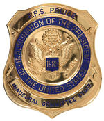 REAGAN 1985 INAUGURATION DAY F.P.S. POLICE BADGE.