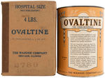 "OVALTINE" TINS & "HOSPITAL SIZE" BOX.