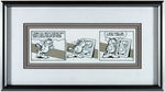 JIM DAVIS “GARFIELD” 1986 FRAMED DAILY COMIC STRIP ORIGINAL ART.