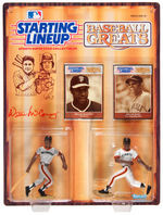 "WILLIE McCOVEY/ERNIE BANKS" SIGNED STARTING LINEUP ACTION FIGURE PAIR.