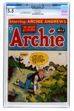 "ARCHIE COMICS" #12 JANUARY-FEBRUARY 1945 CGC 5.5 FINE-.