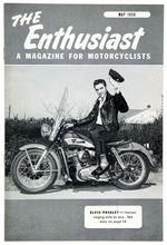 HARLEY-DAVIDSON "THE ENTHUSIAST" MAGAZINE WITH ELVIS PRESLEY COVER COMPLETE WITH ENVELOPE.