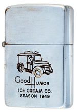 "GOOD HUMOR ICE CREAM CO. 1949 SEASON" ZIPPO LIGHTER.
