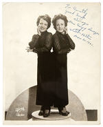 “FREAKS” THE HILTON SISTERS CONJOINED TWINS PERFORMERS SIGNED PHOTO.
